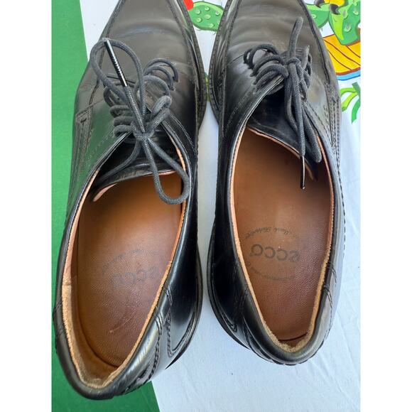 ECCO Men’s Black Leather Dress Shoes Size 44 EU (10–10.5 US) Oxford Comfort main image 8